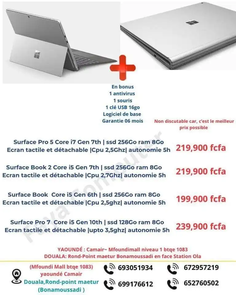 Pack Microsoft Surface (Pro/Book) – Offres 2